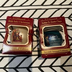 Set of two vintage Hummel Christmas ornaments